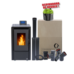 CALEFACTOR A LE�A -BDF OLIVIA- EST. PELLET 6KW + KIT
