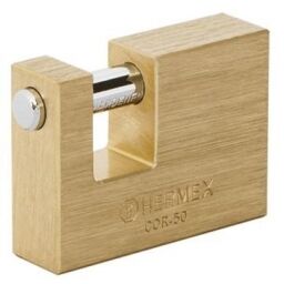 CANDADO BRONCE HERMEXTRUPER 50 MM HERMEX RECTANG COR 50