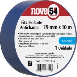 CINTA AISLADORA NOVE 54 AZUL 10 MTS