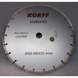 DISCO DIAMANTADO KORFF SEGMENTADO-CORTE SECO MSS300MM